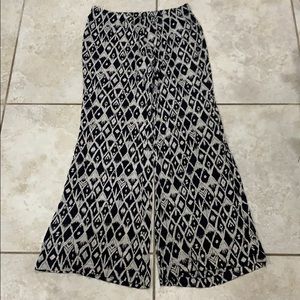 Billabong Printed Wide Leg Cotton High Rise Pants